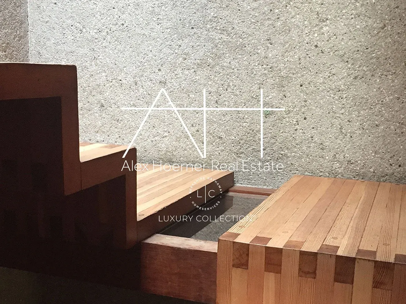 Architectural staircase in Koenig-era Santa Monica Canyon home